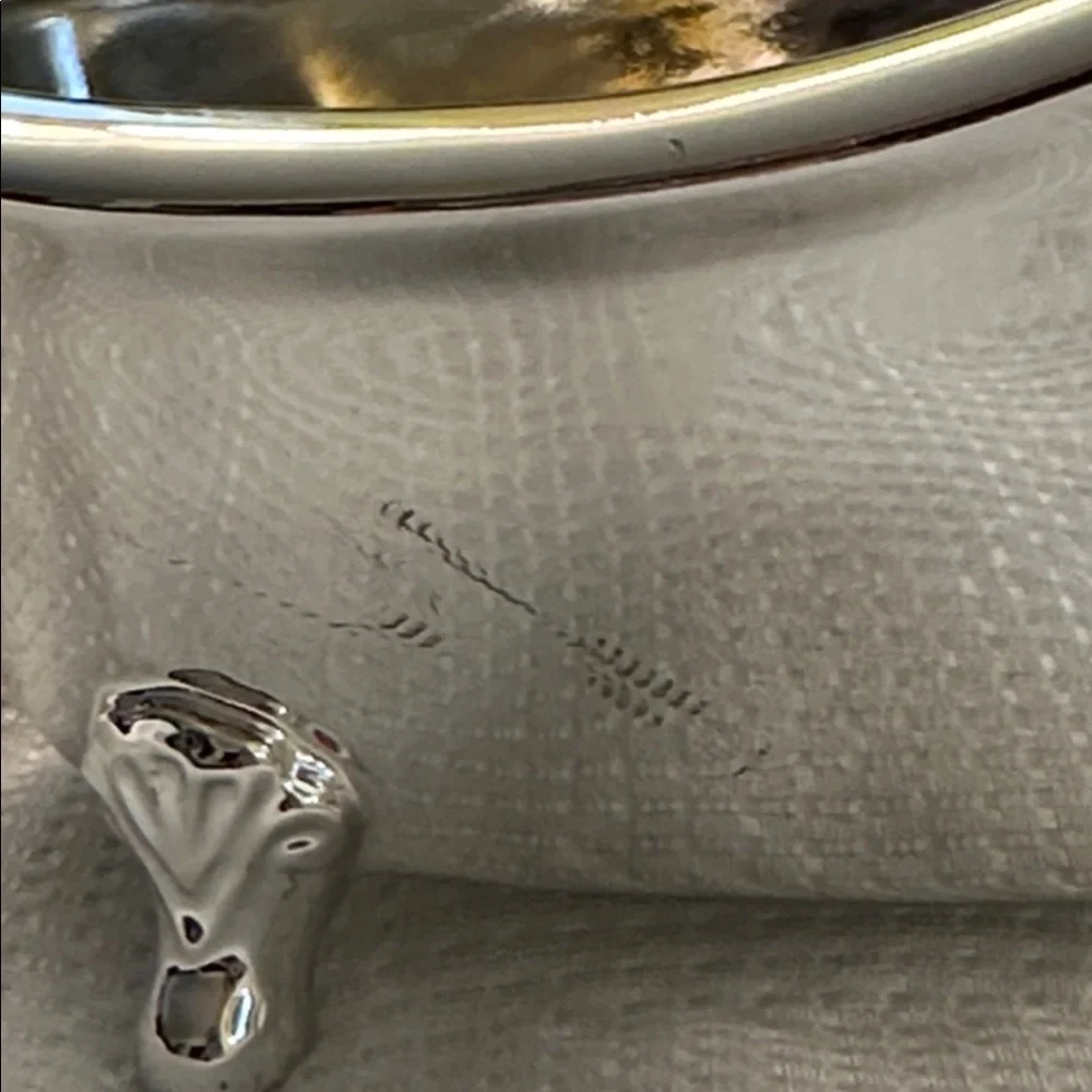 BATH AND BODY WORKS SILVER BATHTUB SOAP LOTION HOLDER BATH TUB CUTE